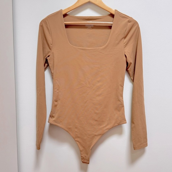 Nuuds Square Neck Long Sleeve Bodysuit Size Medium - Picture 1 of 8